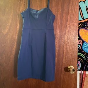 Blue short fitted dress